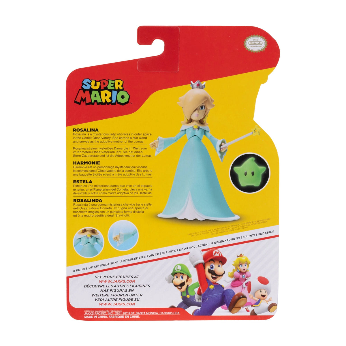 Super Mario Rosalina 4" Figure with Luma Magic Wand Wave 52