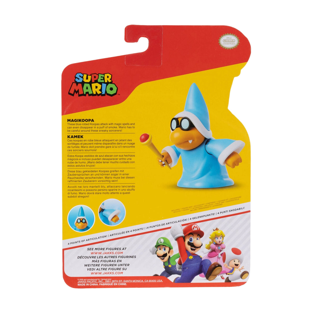 Super Mario Magikoopa 4" Figure with Magic Wand Wave 52