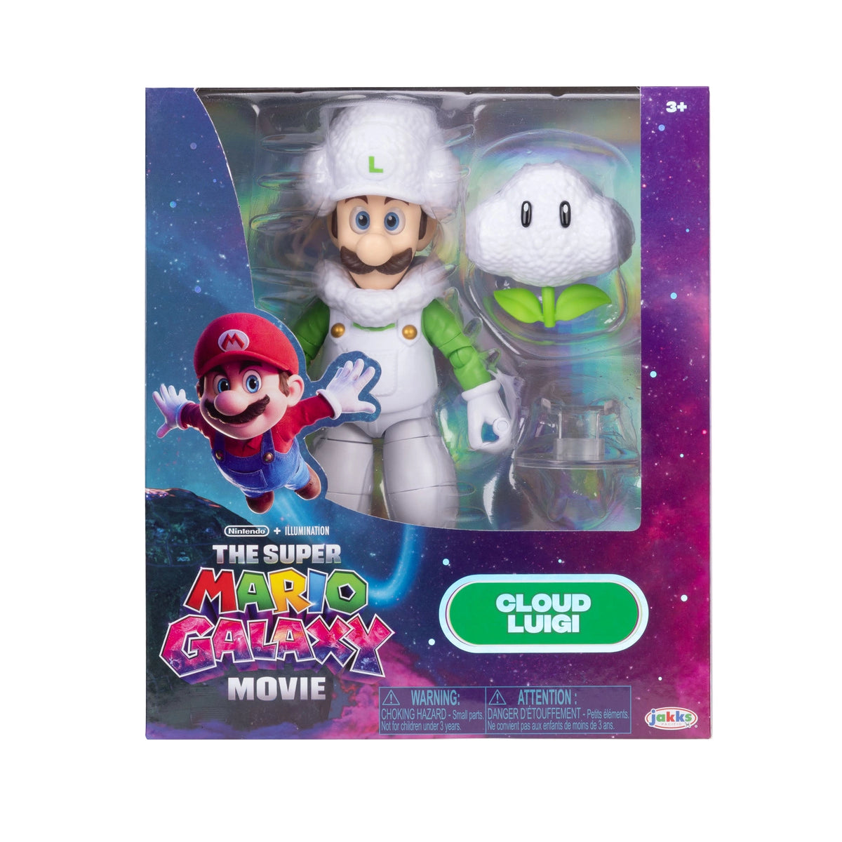JAKKS Super Mario Galaxy Movie Cloud Luigi 5” Figure