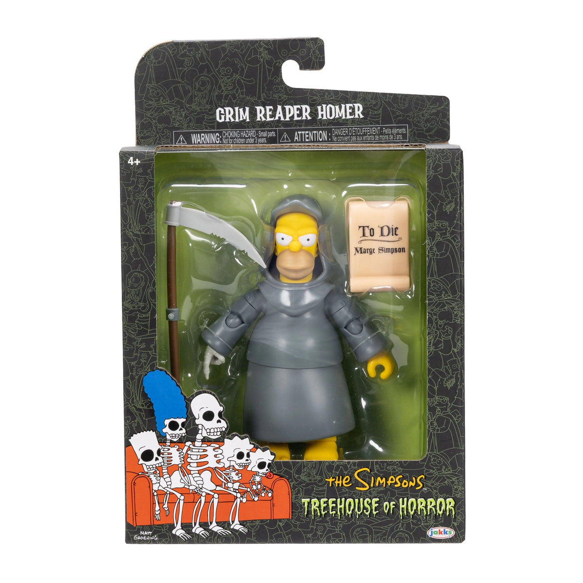 JAKKS The Simpsons Treehouse of Horror Grim Reaper Homer 5" Figure