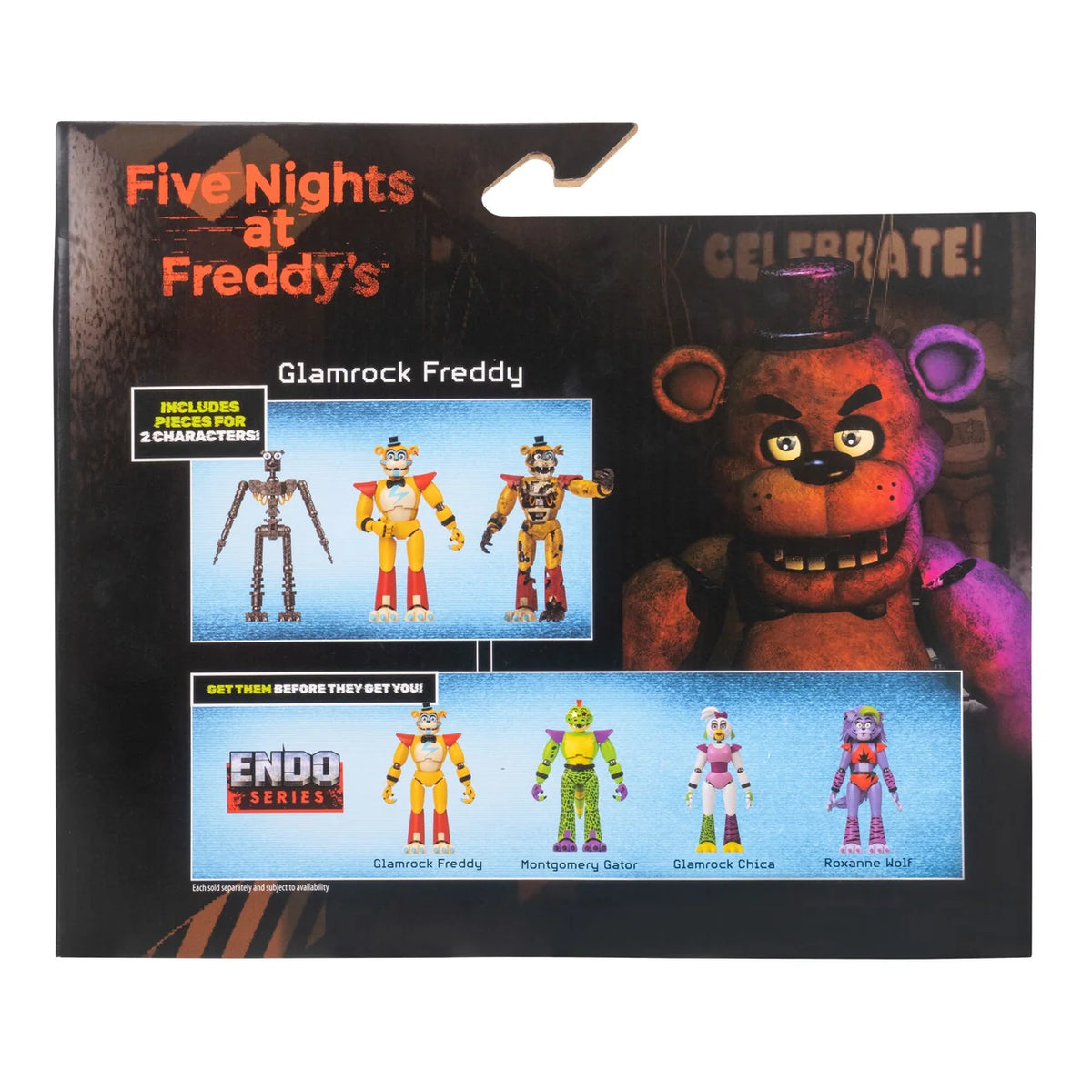 Five Nights at Freddy's FNAF ENDO Glamrock Freddy Parts & Shattered Glamrock Freddy