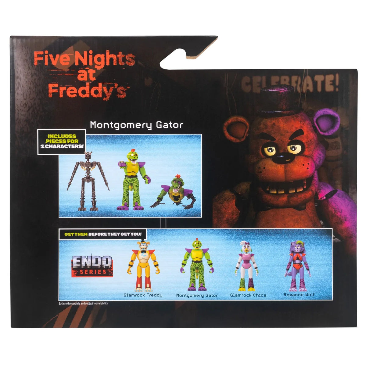 Five Nights at Freddy's FNAF ENDO Montgomery Gator & Shattered Montgomery Gator