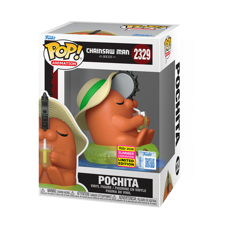 Funko Pop! SDCC Chainsaw Man Pop! Pochita with Sunhat #2329