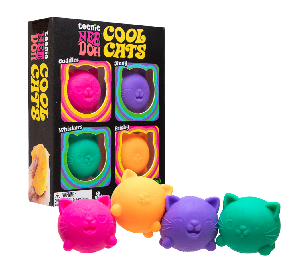 Schylling NeeDoh Cool Cats Teenie NeeDoh 4 Pack