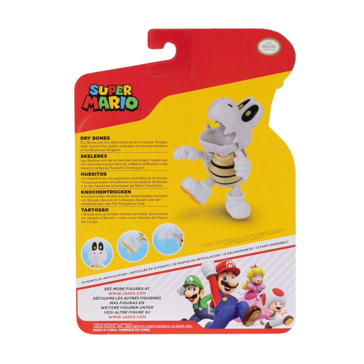 Super Mario Dry Bones 4" Figure with Coin Wave 52