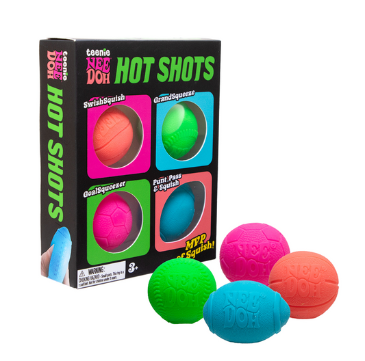 Schylling NeeDoh Hot Shot Teenie NeeDoh 4 Pack