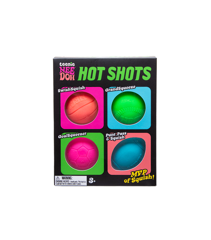 Schylling NeeDoh Hot Shot Teenie NeeDoh 4 Pack